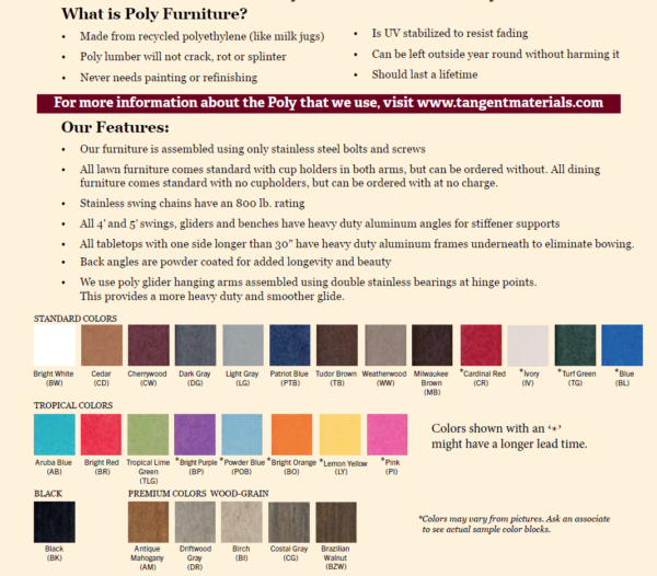 Recycled Poly Furniture Brian's Furniture