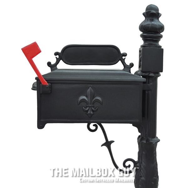 A2049-Acadiana-Mailbox-LA-Post-Flag-Side-Up
